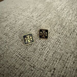 Tory Burch Black and Gold Earrings